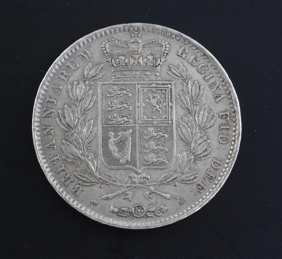 A Victorian silver half crown 1845, GVF